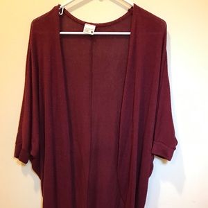 Maroon/wine colored cardigan