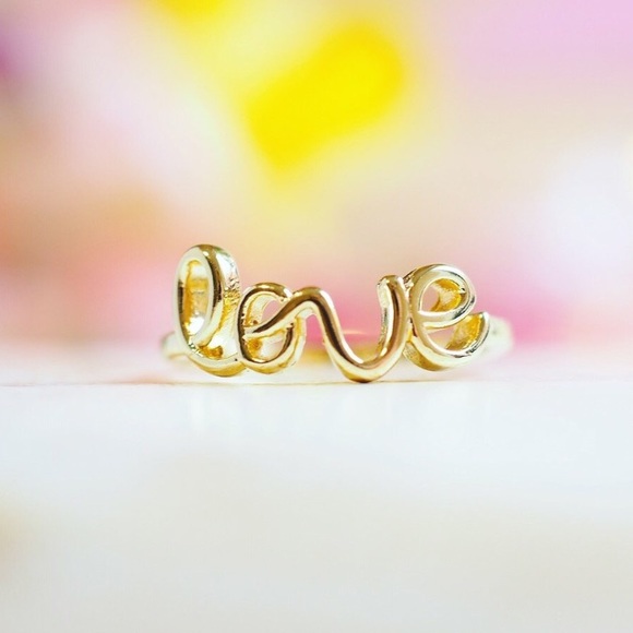 Gold Love Ring - Picture 2 of 2