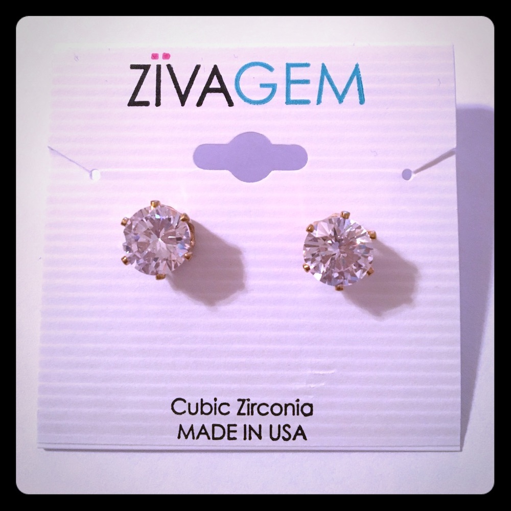 ZivaGem Gold with White Cubic Zirconia (large)