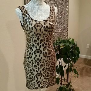 Sexy sequined Leopard print mini