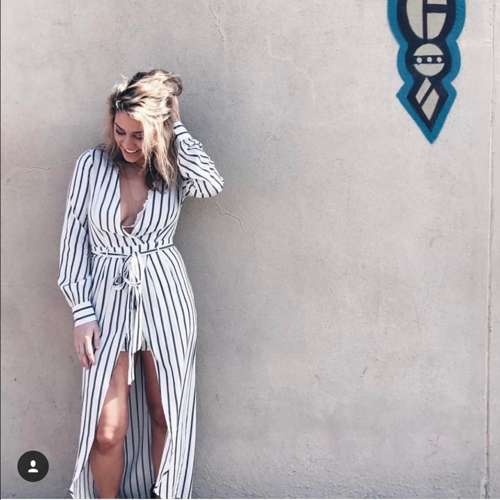 Pin stripe romper