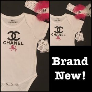Fashion Baby Girl Onesie Set with Headband