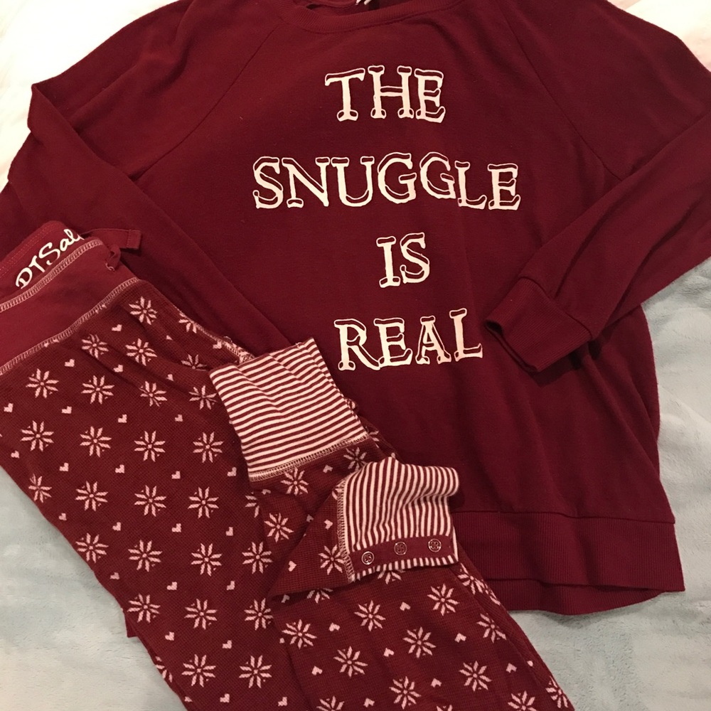 Pj Salvage The snuggle is real pajama set
