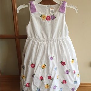 Gymboree Girls White Floral Dress