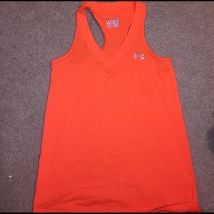 Neon Orange Under Armour Tank