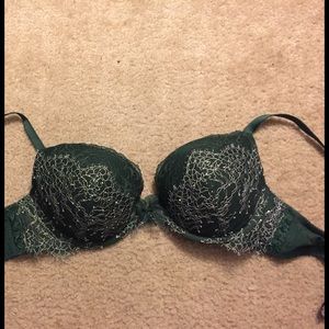 Victoria's Secret Bra, Green with Rhinestones!