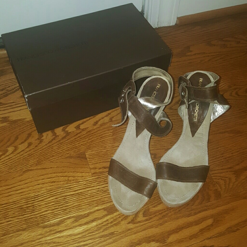 Francesco Morichetti ankle strap heels size 9