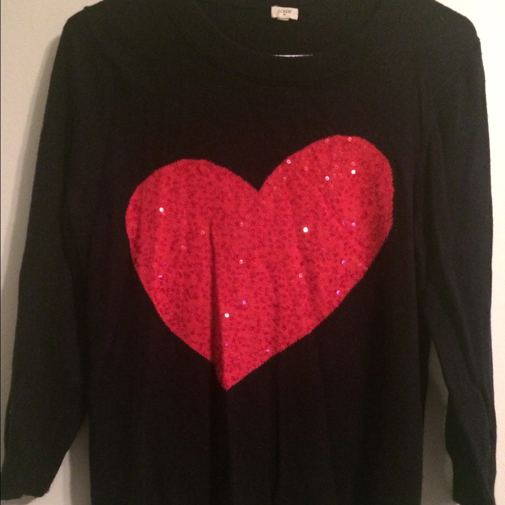 JCrew Asymmetrical sequin sweater