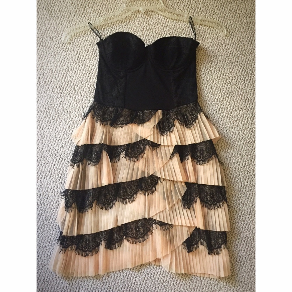 Pink and Black Party Dress