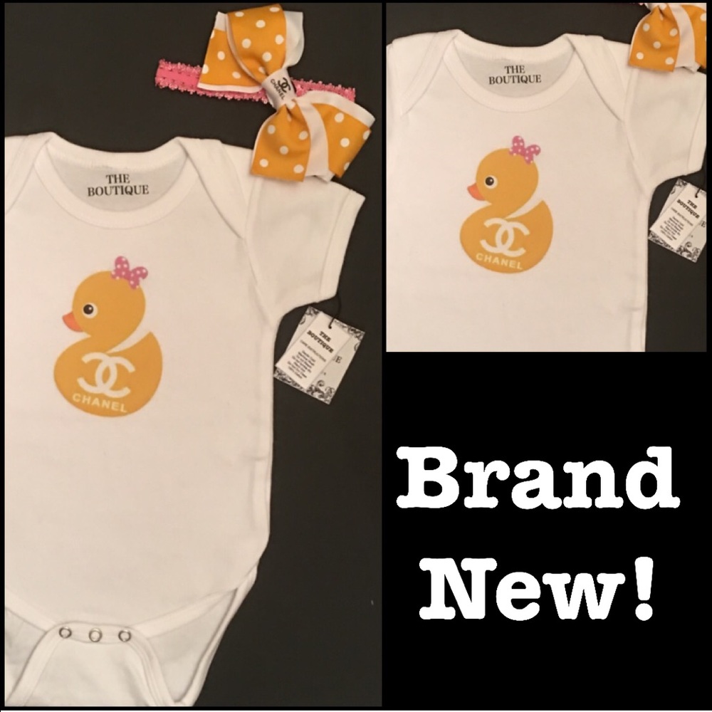 Fashion Baby Girl Onesie Set with Headband