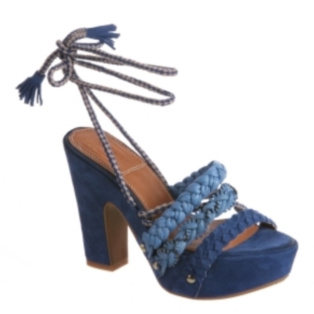 Bacio 61 blue suede sandals