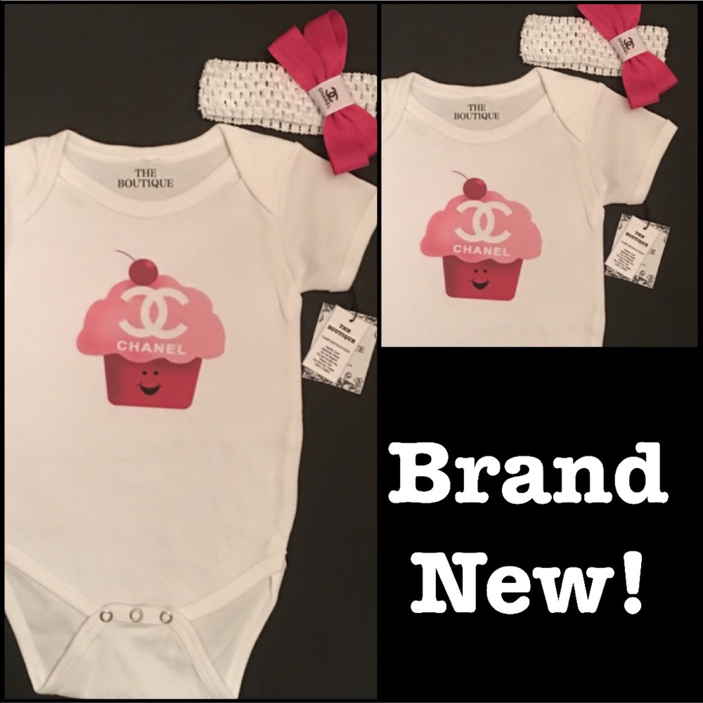 Fashion Baby Girl Onesie Set with Headband