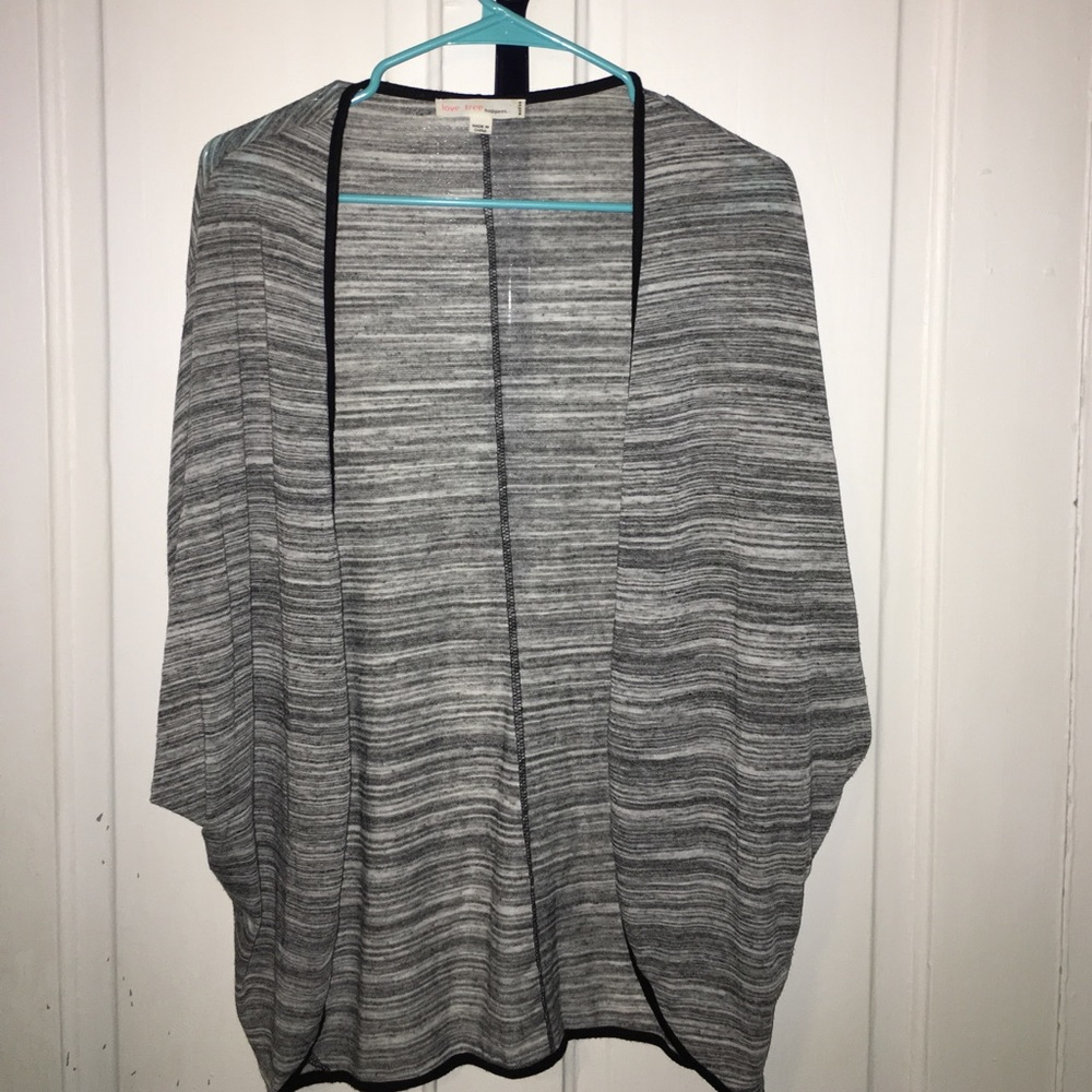 Black and white three quarter length cardigan