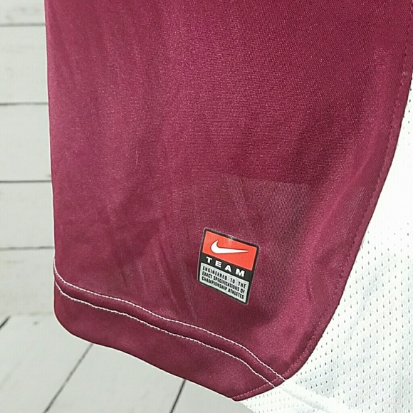 Womens Nike Dri-Fit Top Shirt Sleeveless Maroon - Picture 7 of 8