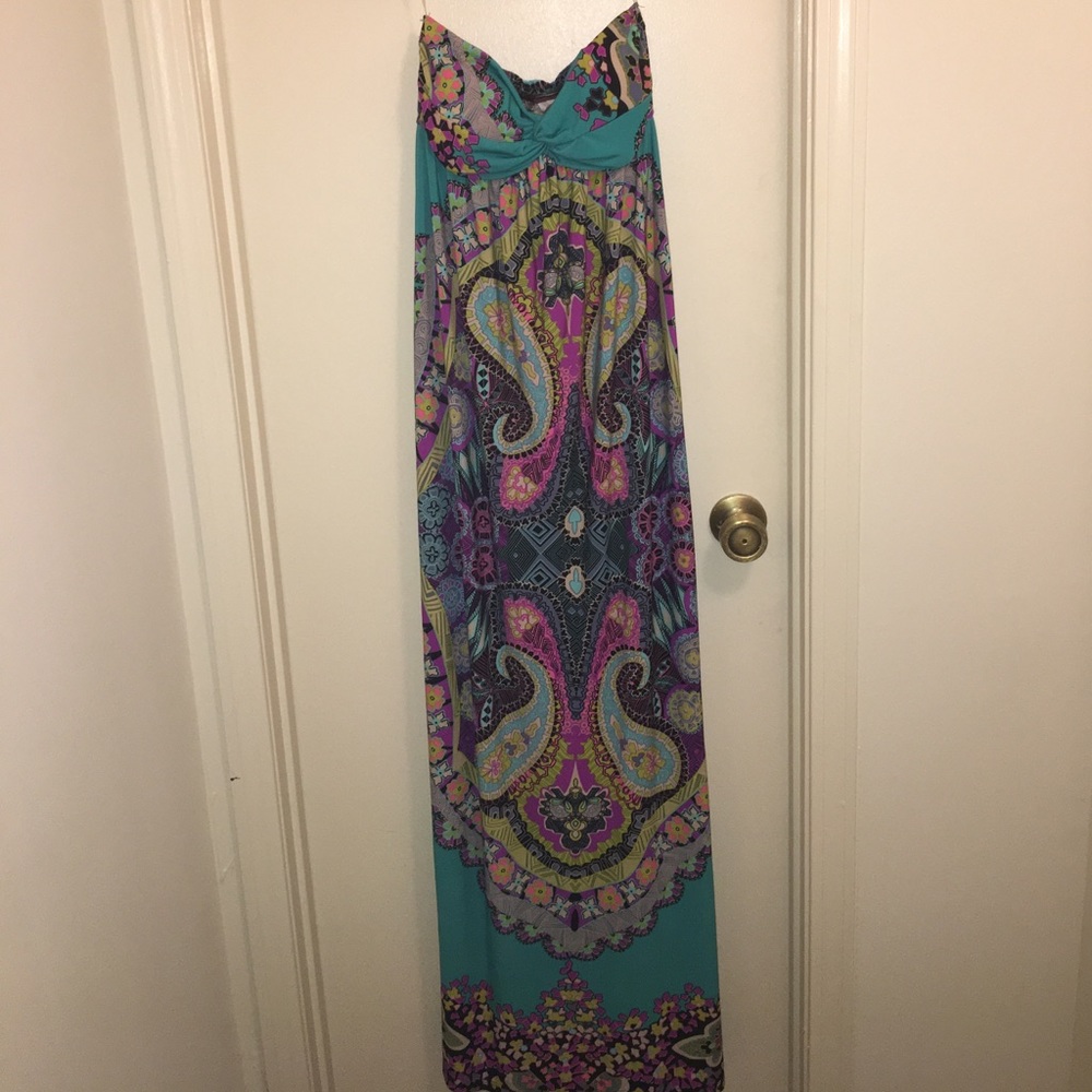 Strapless maxi dress size small