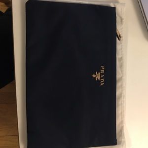Brand new Navy Prada cosmetic bag
