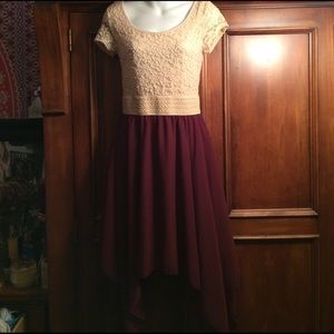 Lace Maroon High Low Dress Rue 21