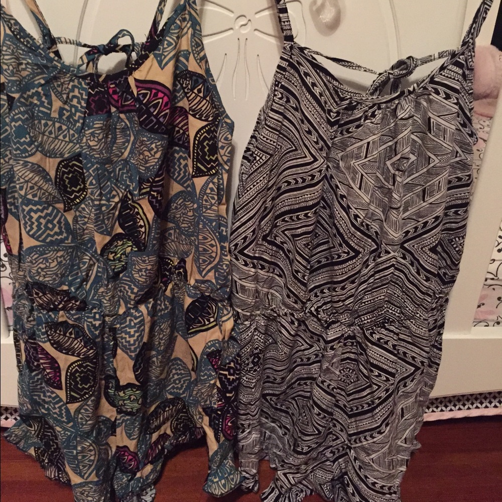 2 Rompers with v-back and tie from Dillard's.