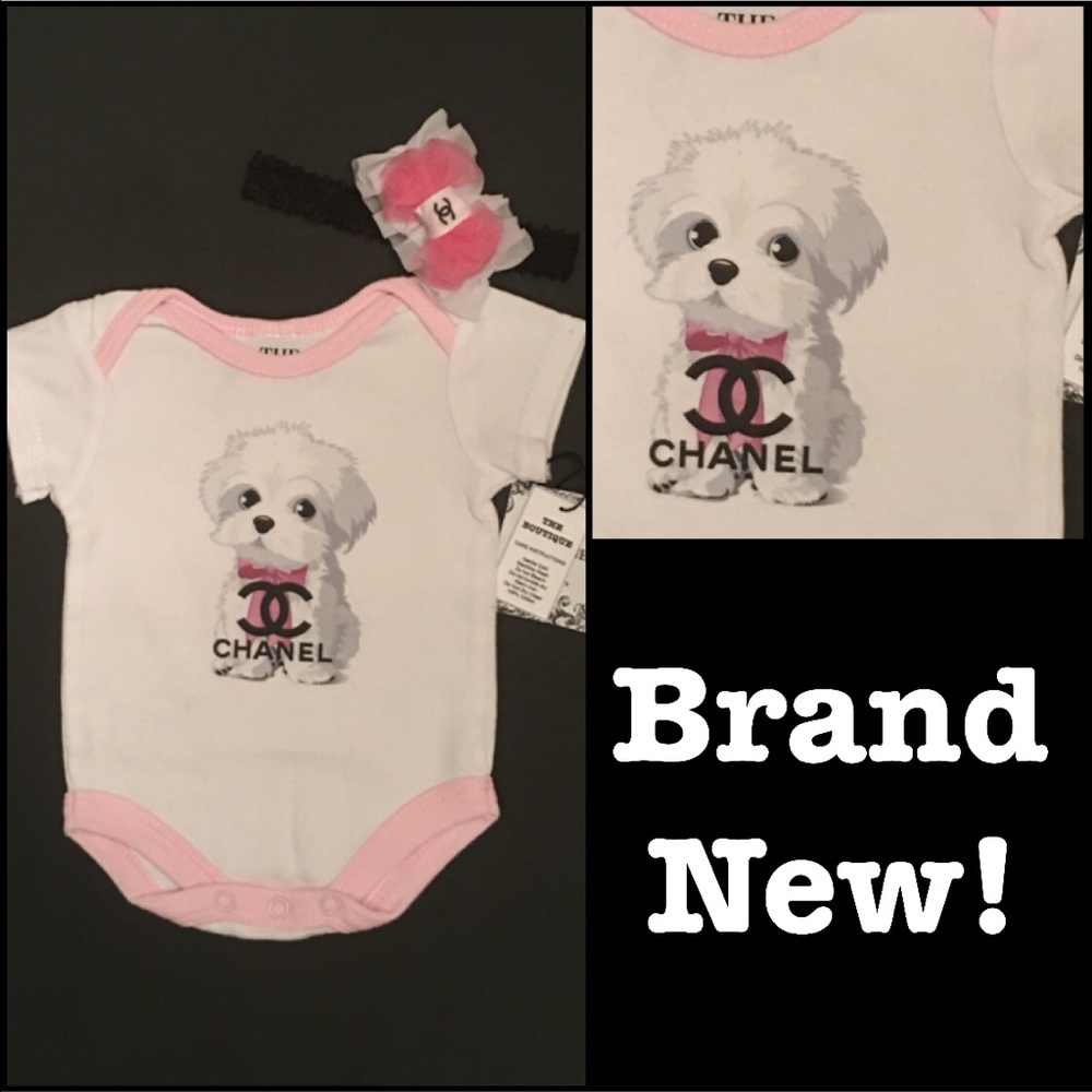 Fashion Baby Girl Onesie Set with Headband