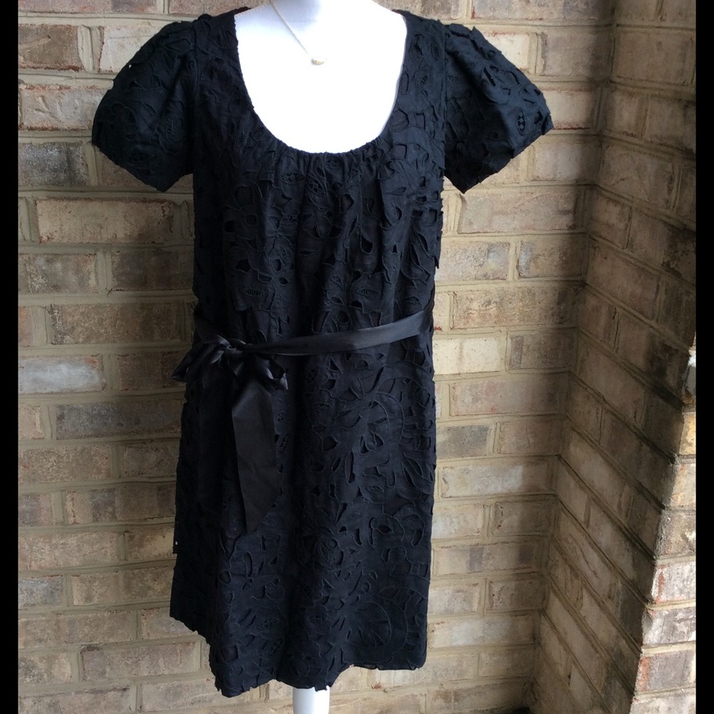 ROBERT RODRIGUEZ - MINI EYELET SHIFT DRESS - sz 10