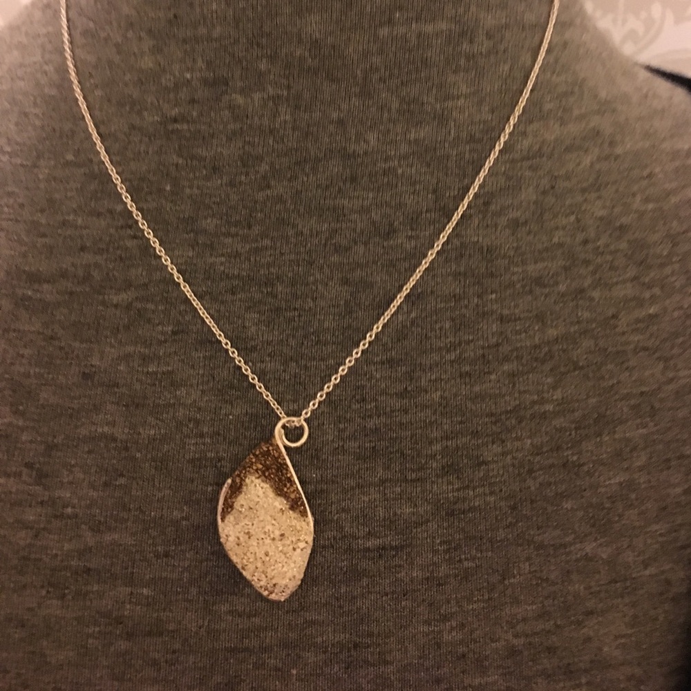 Handmade gold and silver necklace - Picture 2 of 5