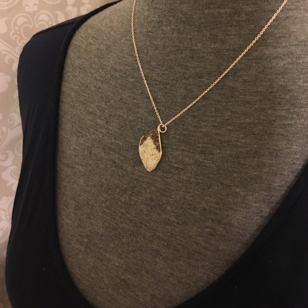 Handmade gold and silver necklace - Picture 4 of 5