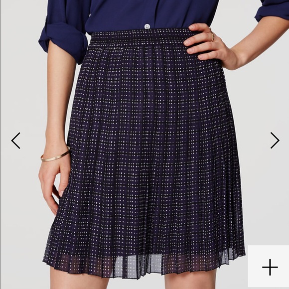 LOFT Dresses & Skirts - Loft City Space Plaid Pleated Skirt - NWT