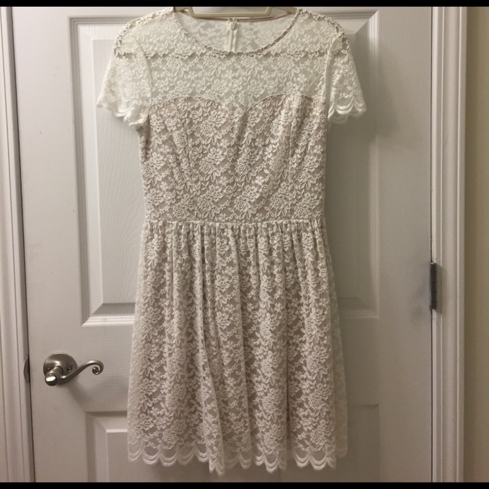 Nude lace dress