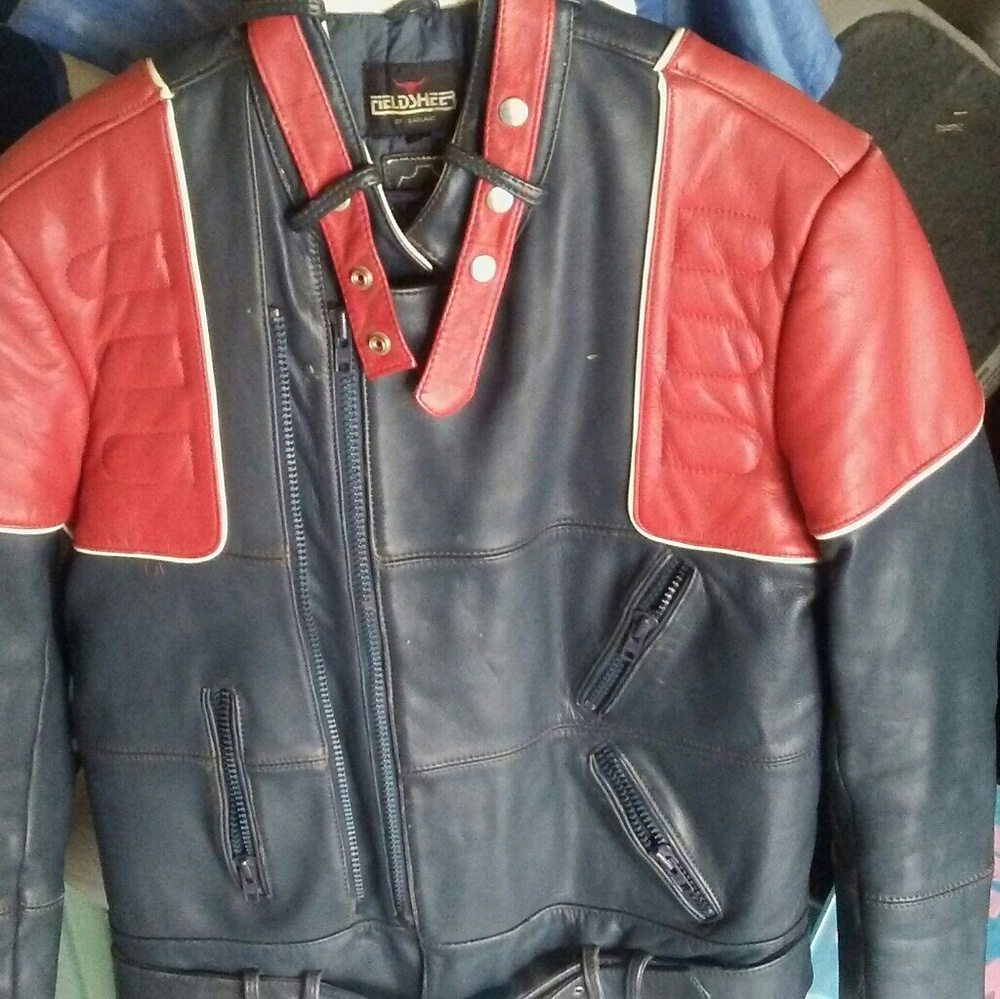Vintage motorcycle leather jacket
