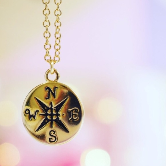 Gold Compass Necklace - Picture 2 of 2