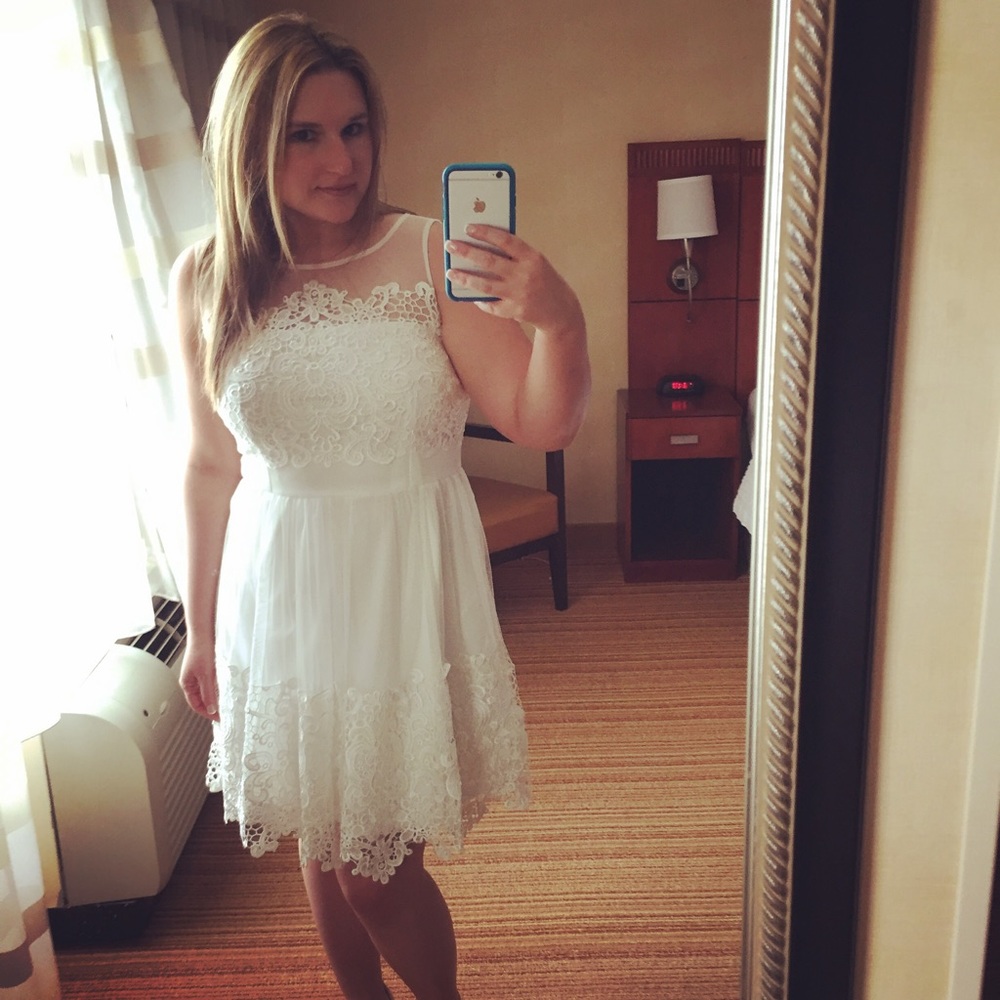 White lace dress