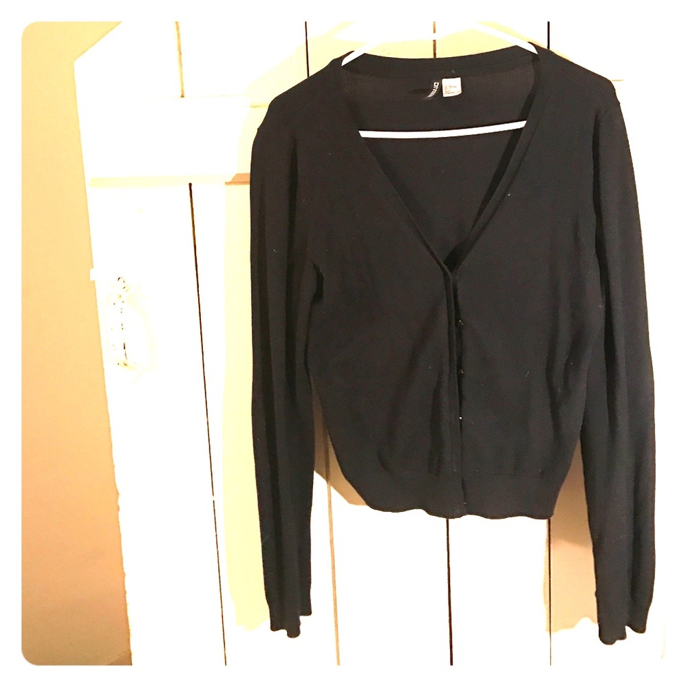Black cardigan