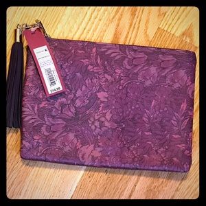Berry pattern Merona Clutch New with tags