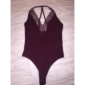 Express Maroon Bodysuit XS