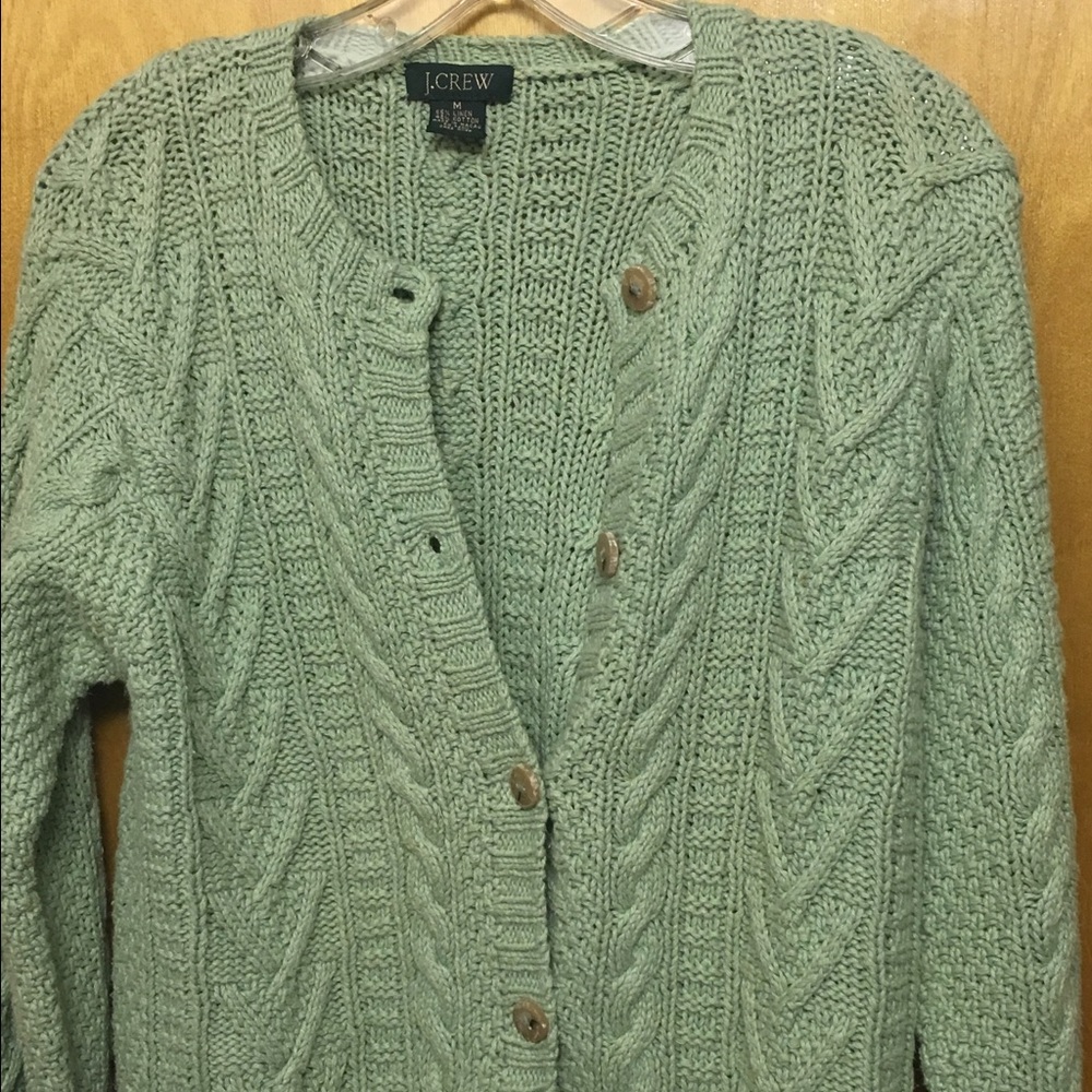 Green cardigan