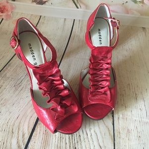 Madden Girl Red Ruffle Heels