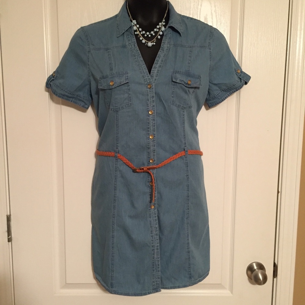 Chambray jean dress.
