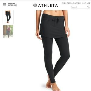Athleta Cotton Exhale Skirt with Leggings