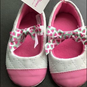 Stepping stone watermelon quilted flats 12mth