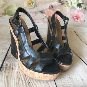 Black and Cork Wedges