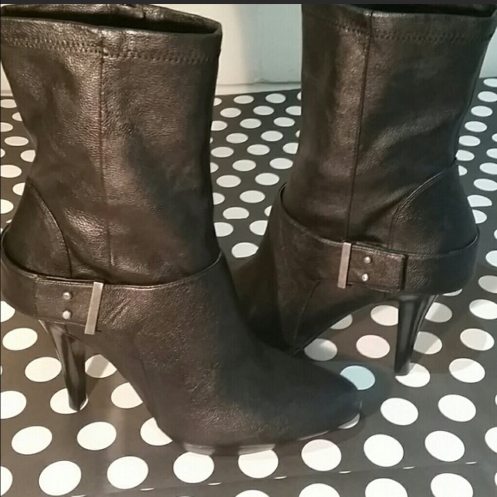 ankle booties , leather, and great condition!