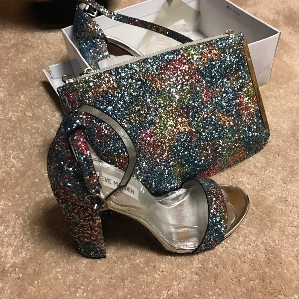 Steve Madden Carson glitter multicolored blocked
