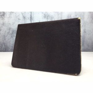 TRUE VINTAGE LEATHER AND FUR BI FOLD WALLET!!!