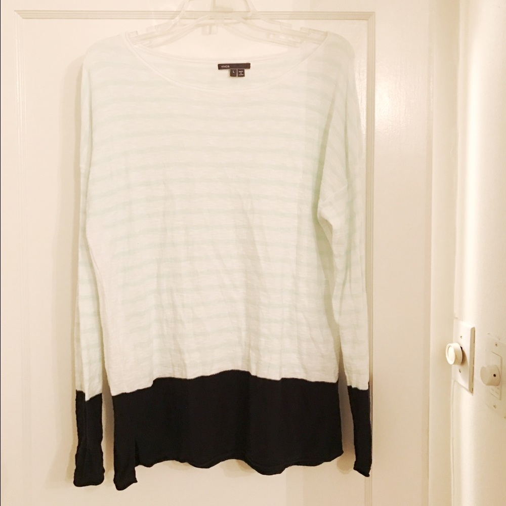 Vince long sleeve thin cotton top.