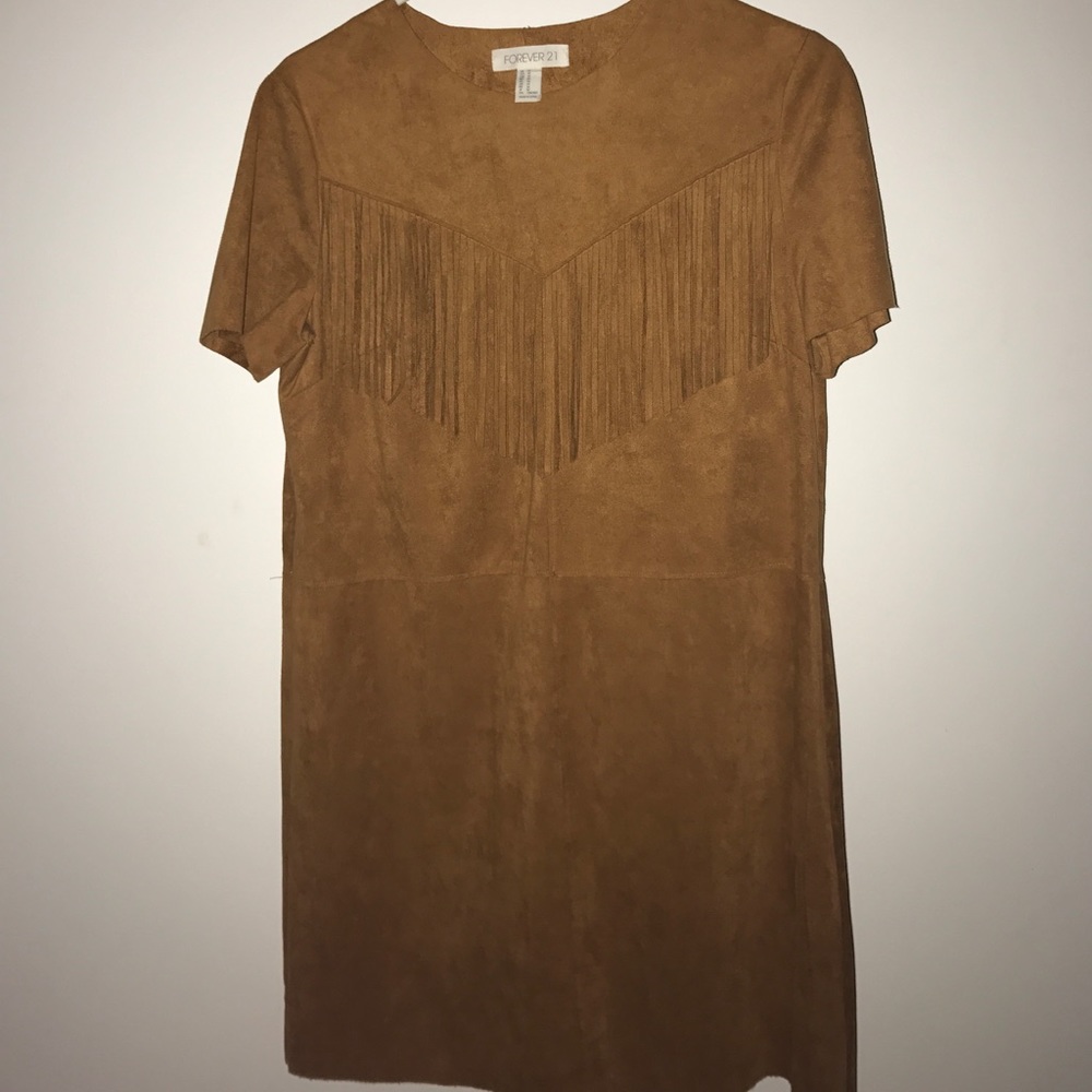 Forever 21 suede fringe dress
