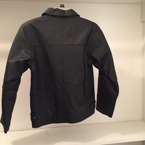 Genuine black leather jacket - Picture 2 of 3