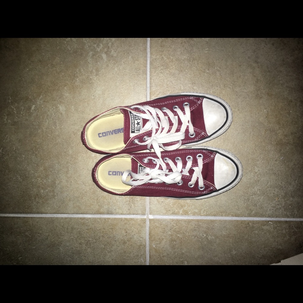 Maroon Converse Shoes