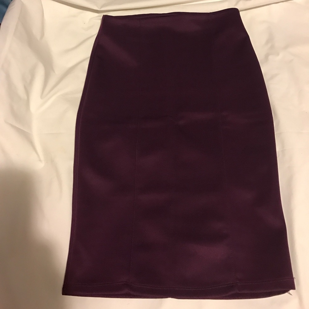 Midi Burgundy Skirt