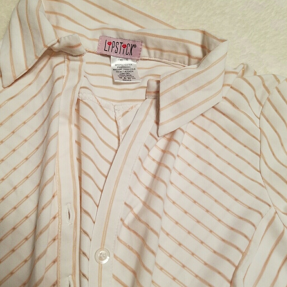 Sheer Button Up Blouse