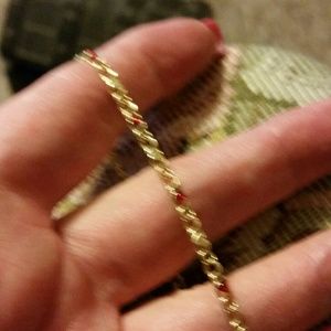 Gold and ruby bracelet